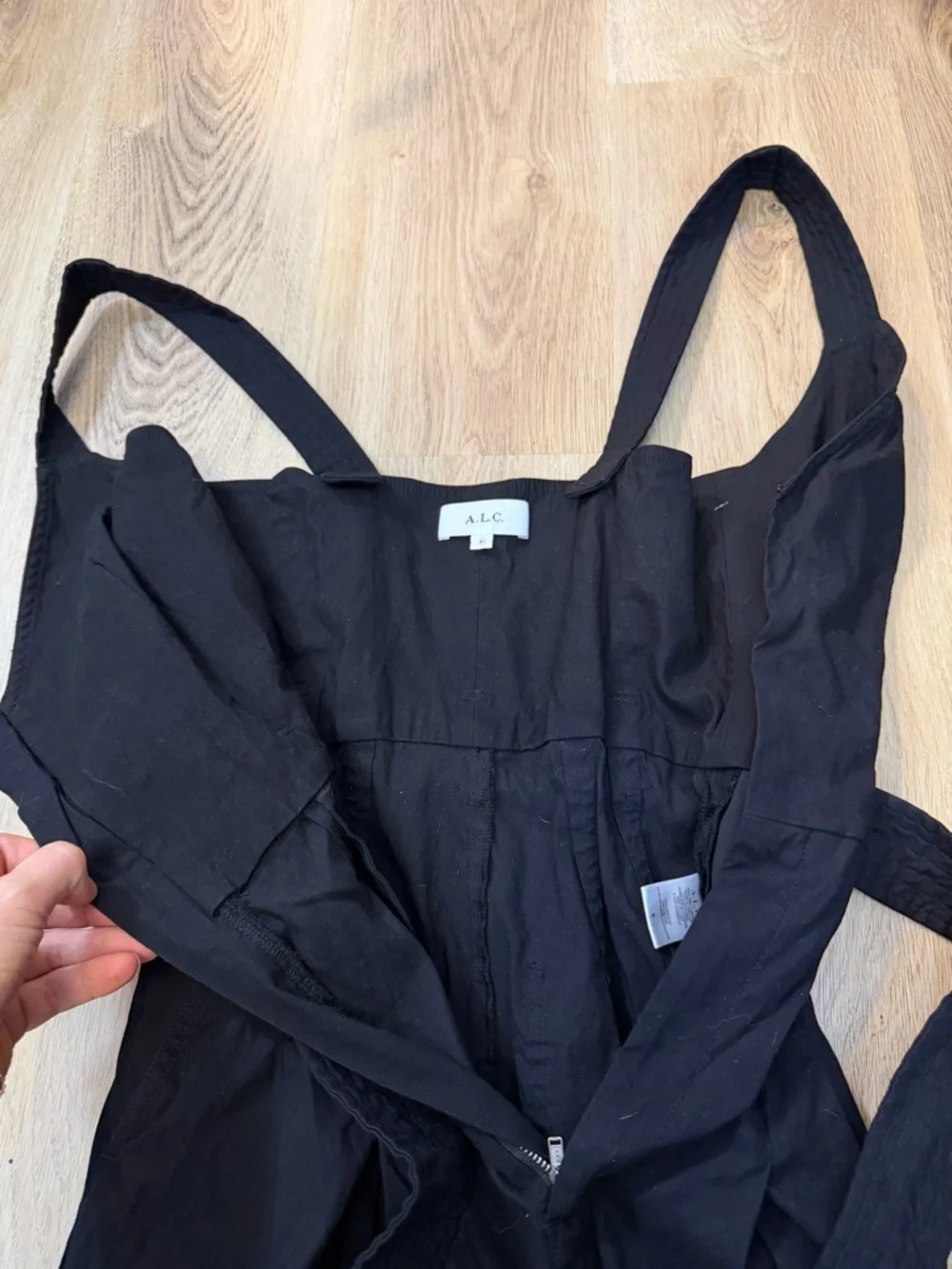 A.L.C. Black Belted Jumpsuit - Picture 5 of 7